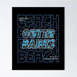 Outer Banks beach party poster