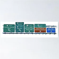 Outer Banks Beaches Sign Poster