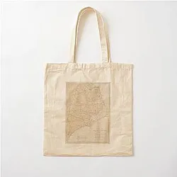Vintage Outer Banks NC Map 1897 Old North Carolina Coast Atlas Tote Bag