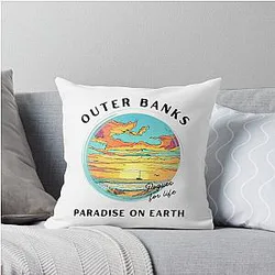 OUTER BANKS Pogues for Life Paradise on Earth OUTER BANKS Throw Pillow