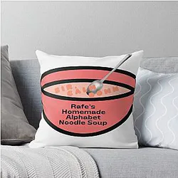 Rafe's Outer Banks Alphabet Noodle Soup Throw Pillow