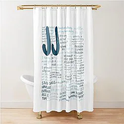 Alternate view of JJ Outer Banks S2 Quote Shower Curtain