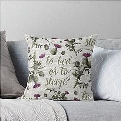 Outlander Thistle To Bed Throw Pillow
