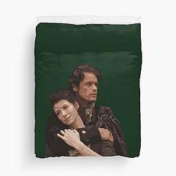 Outlander Claire and Jamie Duvet Cover