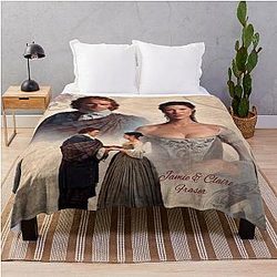 Jamie and Claire Fraser Outlander Wedding Throw Blanket