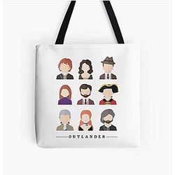 Outlander Characters Illustration All Over Print Tote Bag