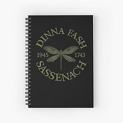 Dinna Fash Sassenach Outlander Green Design Spiral Notebook