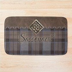 Outlander Leather and Tartan Bath Mat