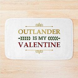 Outlander Is My Valentine Gold Edition Premium Bath Mat