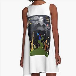 Over the Garden Wall Draht ein Line Kleid