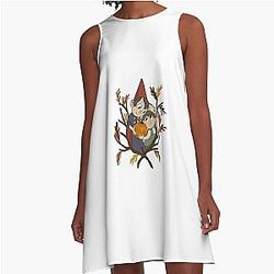 Over the Garden Wall Eine Linie Kleid