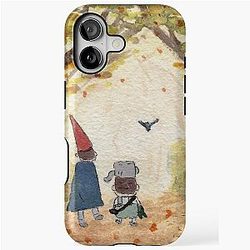 Through the Woods Original Watercolor Painting Fall Forest Art Over the Garden Wall Inspired iPhone Case