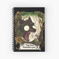 You have beautiful eyes over the garden wall notebook