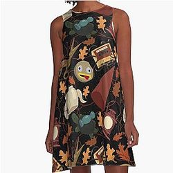 Over the Garden Wall Pattern A Line Dress
