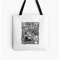 Vintage Halloween Over the Garden Wall Harvest T shirt Pottsfield Spooky Season All Over Print Tote Bag