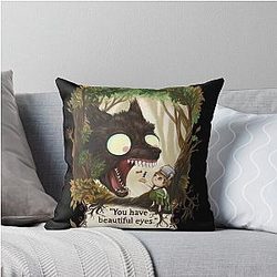 You have beautiful eyes over the garden wall Throw Pillow