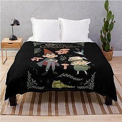 Over the Garden Wall Character Cottagecore Cartoon Throw Blanket