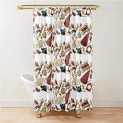 Over Garden Wall Pattern Shower Curtain
