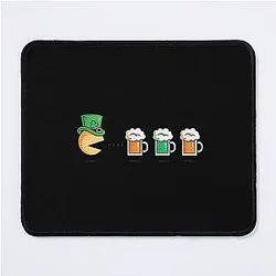 Pac-Man Goes Irish St Patrick's Day Special Mouse Pad