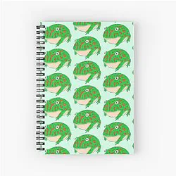 Pac Man Frog Spiral Notebook