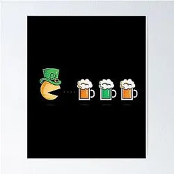 Pac-Man Goes Irish - St Patricks Day Special Poster