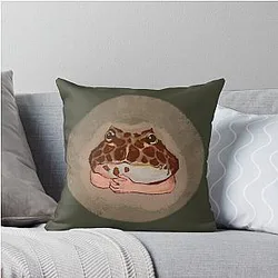 Authoritarian Pacman Frog Throw Pillow