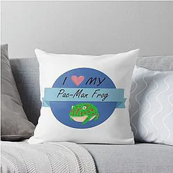 I Love My Pacman Frog Throw Pillow