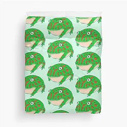 Pac Man Frog Duvet Cover