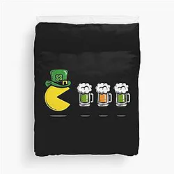 Pac-Man St. Patrick's Day Duvet Cover