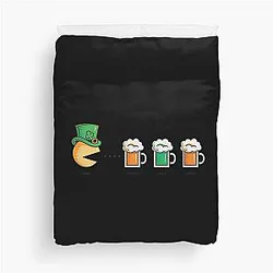 Pac-Man Goes to Ireland St. Patrick's Day Special Duvet Cover