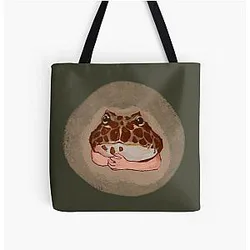 Authoritarian Pac Man Frog All Over Print Tote Bag