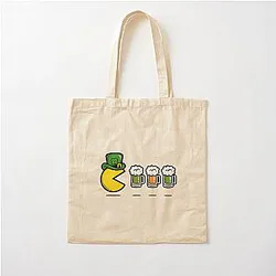 Pac-Man St Patrick's Cotton Tote Bag