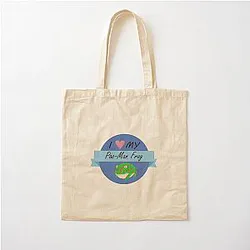 I Love My Pacman Frog Cotton Tote Bag