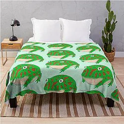 Pacman Frog Throw Blanket