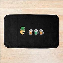Pac-Man Goes to St. Patrick's Day Special Bath Mat