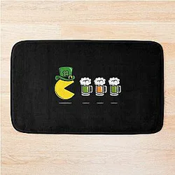Pac-Man St. Patrick's Beer Style Bath Mat
