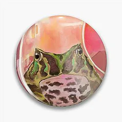 Pac Man in Moon Pin