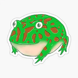 Pac Man Frog Sticker