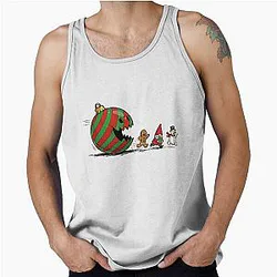 Christmas Pac-Man Retro Holiday Tank Top