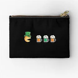Pac-Man Goes Irish - St. Patricks Day Special Zipper Pouch