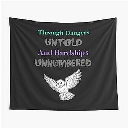 Labyrinth Poem Owl Goblin King Tapestry