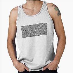 Black and white labyrinth tank top