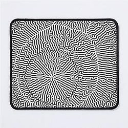 Black and white mouse pad