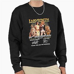 Labyrinth 34th Anniversary 1986-2020 Thank You for the Memories Signature King Movie Pullover Sweatshirt
