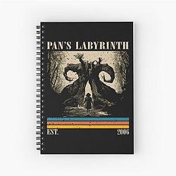 Retro Labyrinth Spiral Notebook
