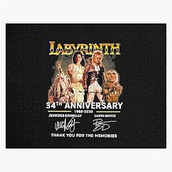 Labyrinth 34th anniversary 1986 thank You for the memories signatures from the movie Halloween Jigsaw Puzzle