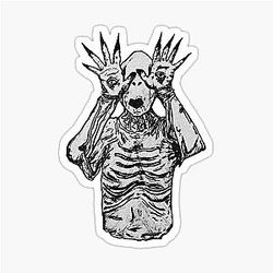 Pale man from Pan's Labyrinth illustration sticker