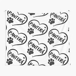 Pantera in a heart with a paw great gift for dog or cat owners Tapestry