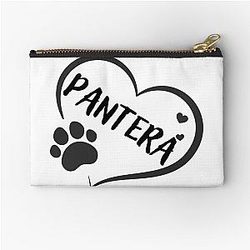Pantera in a heart with paw, great gift for dog or cat owners  Zipper Pouch