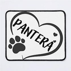 Pantera in a heart with paw, great gift for dog or cat owners Mouse Pad
